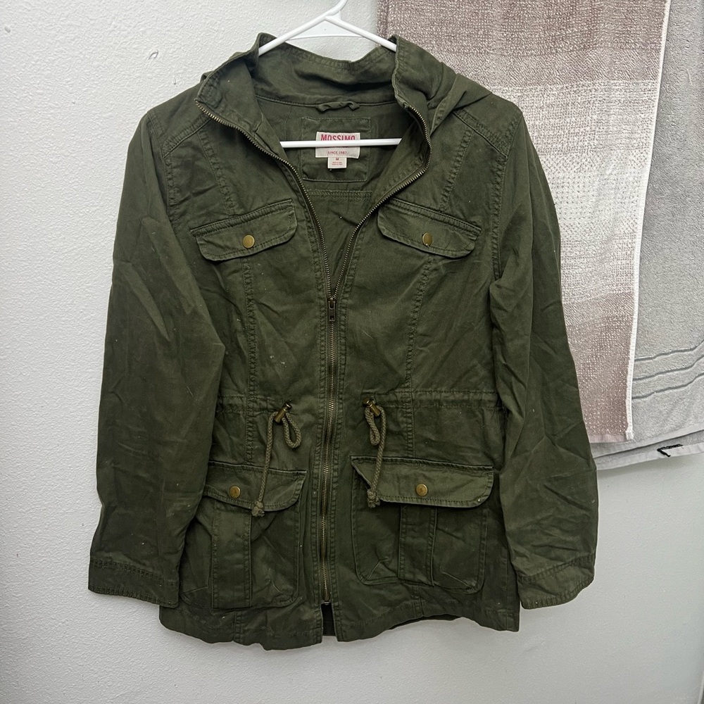 dark navy green jacket- super cute with a hood